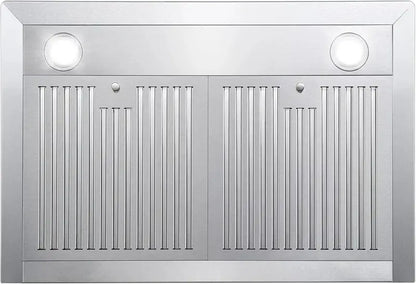 COSMO 30″ Ducted Wall-Mount Range Hood with 380 CFM Ventilation and Modern Vista Design