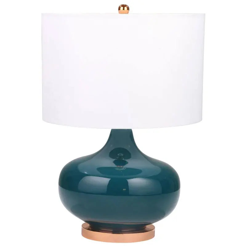 Genie Glass Table Lamp  26-Inch Round Green Design