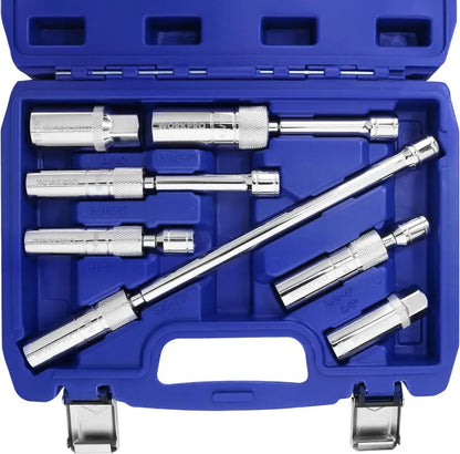 WORKPRO 7-Piece Magnetic Swivel Spark Plug Socket Set