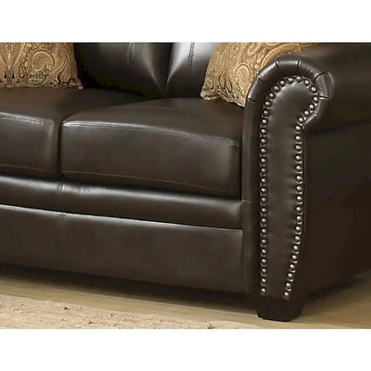 Louis-Style Sofa and Matching Loveseat Set  Traditional Elegance