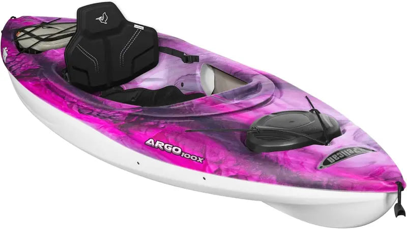 2025 Pelican Argo 100X EXO Sit-In Recreational Kayak  Includes Exo Cooler Bag, Stardust Color