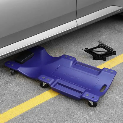 WORKPRO 40-Inch Mechanic’s Creeper  Padded Headrest, 330-LB Capacity, 6-Wheel Mobility