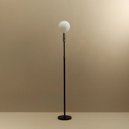 Poise Adjustable Floor Lamp in Graphite + Sphere V