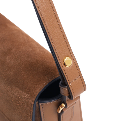 Monceau Baguette - Cuir Velours Camel