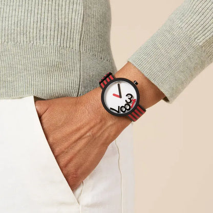 Hey Studio Red Time For Fun Analog Watch