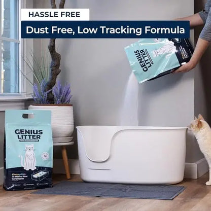 Genius Non-Clumping Color-Changing Cat Litter, As Seen on Shark Tank, 18 lb (3 Bags)