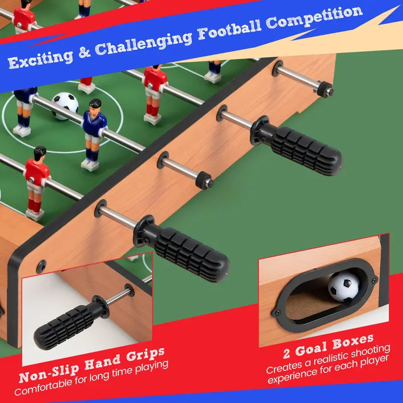 20-Inch Portable Foosball Table for Kids  Mini Soccer Game with Score Trackers