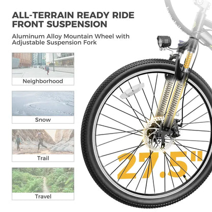 Heybike Race Max Electric Bike  500W Motor, 48V Battery, 27.5″ Tires, 7-Speed, Lightweight Commuter
