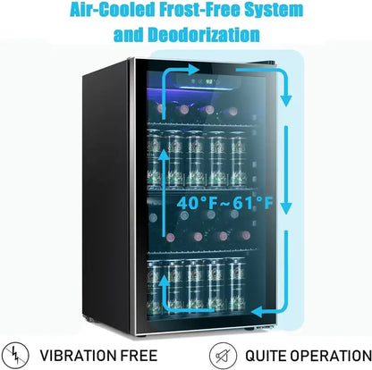 Antarctic Star Dual-Purpose Wine & Beverage Cooler  26-Bottle / 130-Can Capacity Mini Cellar