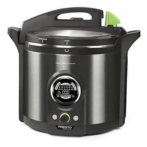Presto 02144 12-Quart Digital Pressure Canner  Black Stainless Steel, Multi-Function Preserving Appliance