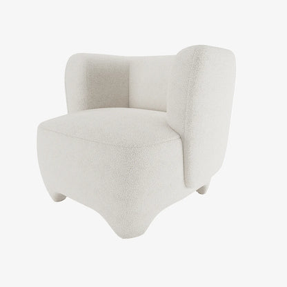 NOA - Fauteuil en laine boucl e  crue