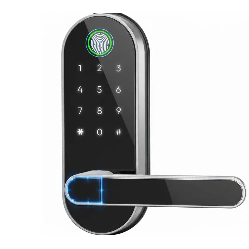 Keyless Entry Smart Door Lock  Biometric Fingerprint, Keypad, App Control & Auto-Lock