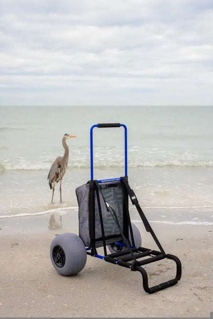 My Beach Cart  Heavy-Duty Aluminum Folding Utility Cart with 12″ Balloon Tires & Sand-Ready Mesh Bag