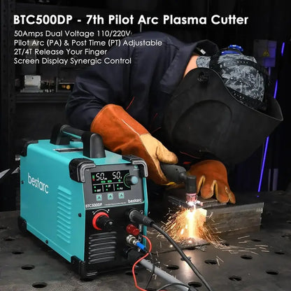 BTC500DP Dual-Voltage Plasma Cutter  50A, 7th Gen Digital Display, 110V/220V Input for Precision Metal Cutting