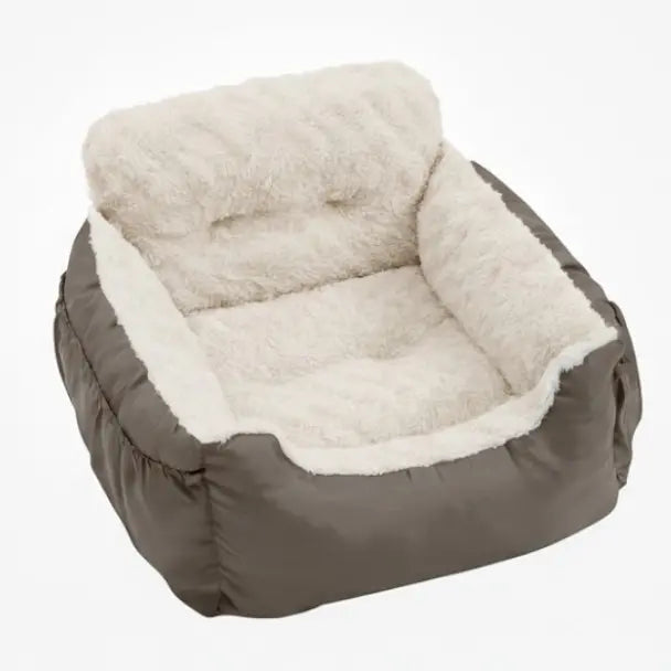 Compact 25-Lb Pet Car Seat Booster Compatible with Front and Rear Vehicle Seats