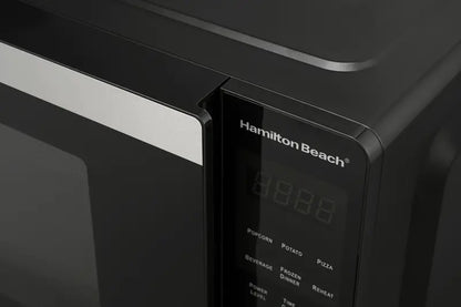 Hamilton Beach 0.9 Cu Ft 900W Stainless Steel Microwave with Auto-Cook & Child Lock