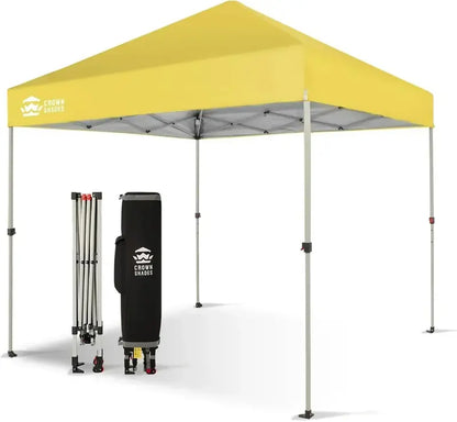 10×10 One-Click Pop-Up Awning  Silver-Coated Sunshade Canopy for Beach, Picnic & Outdoor Events