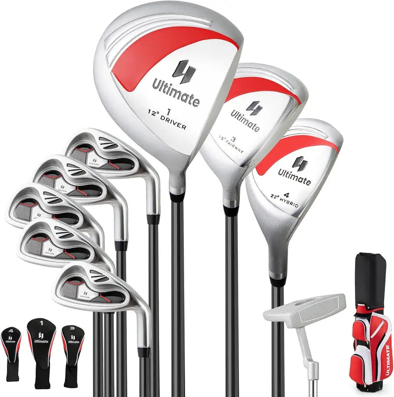 Women’s Complete Golf Club Set — 9-Piece Starter Kit with Rolling Cart Bag