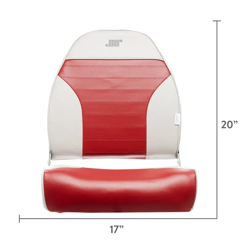 Wise 8WD588PLS-661 Standard High Back Boat Seat, Grey/Red