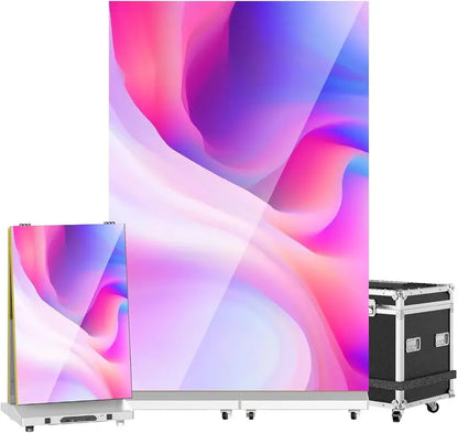 80-Inch Flexible Spliceable LED Poster Display P1.86  USB Plug-and-Play, Remote-Controlled Digital Signage (Silver, 1-Pack)