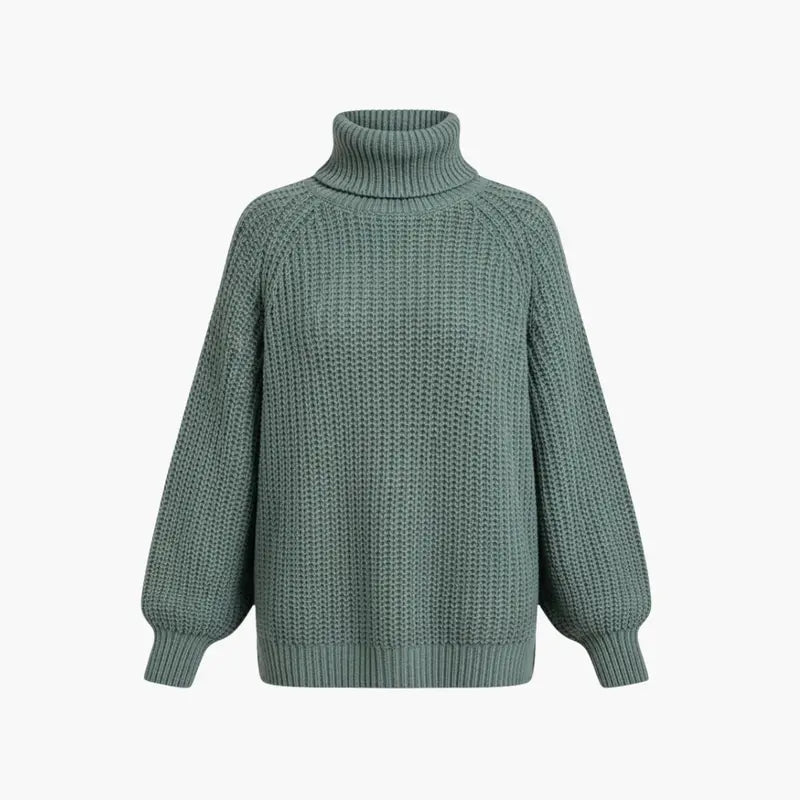 Women’s Oversized Loose-Fit Turtleneck Sweater