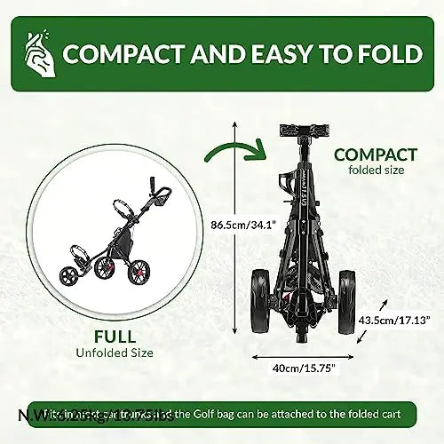 Caddytek CaddyLite 11.5 V3 3 Wheel Golf Push Cart   SuperLite Deluxe, Lightweight