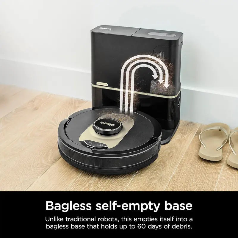 AI-Powered Robot Vacuum with LIDAR Navigation, XL Self-Empty Base (60-Day Capacity), HEPA Filtration & Pet Hair Optimization