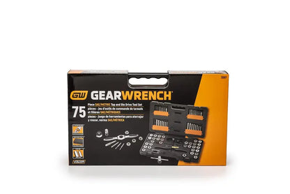 GEARWRENCH 77-Piece Ratcheting Tap & Die Set, SAE & Metric, Twist Lock Guide, Easy Operation