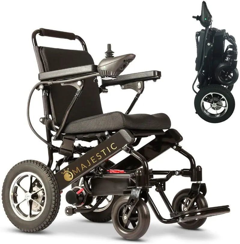 2020 FDA-Approved Ultra-Lightweight Folding Electric Wheelchair  Air-Travel Ready, Heavy-Duty Mobility Scooter (17.5″ Seat)