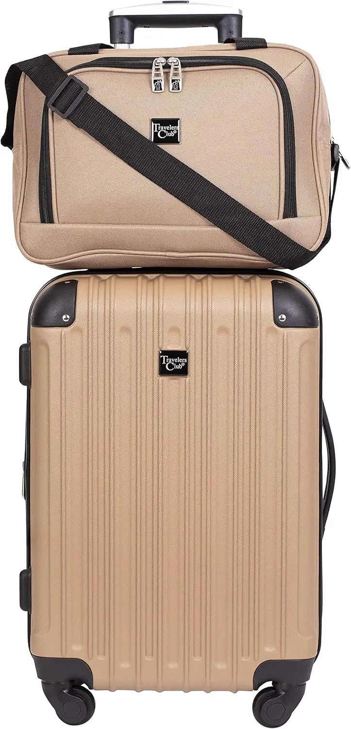 Coolife Lilac Hardside Luggage Set  4-Piece Expandable Spinner Suitcase Collection