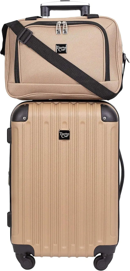 Coolife Lilac Hardside Luggage Set  4-Piece Expandable Spinner Suitcase Collection