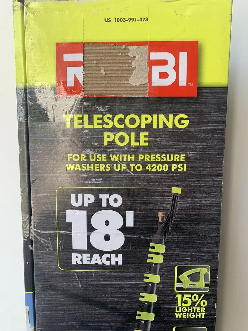 RYOBI 18-Foot Pressure Washer Extension Pole  Compatible Up to 4200 PSI