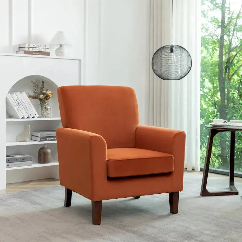 Contemporary Accent Armchair for Living Spaces  Stylish, Compact, and Comfort-Oriented