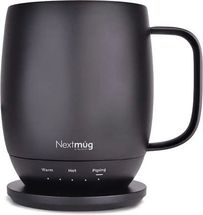 Nextmug 14 oz. Temperature-Controlled, Self-Heating Coffee Mug  Black