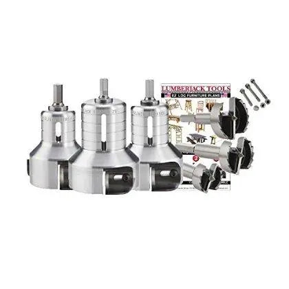 Lumberjack Tools PSK3 Pro Tenon & Forstner Bit Set  1″, 1.5″, 2″ Sizes
