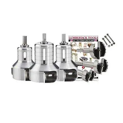 Lumberjack Tools PSK3 Pro Tenon & Forstner Bit Set  1″, 1.5″, 2″ Sizes
