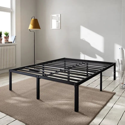 Amolife Heavy Duty Queen Size Metal Platform Bed Frame with 16.5  Large under Bed Storage Space