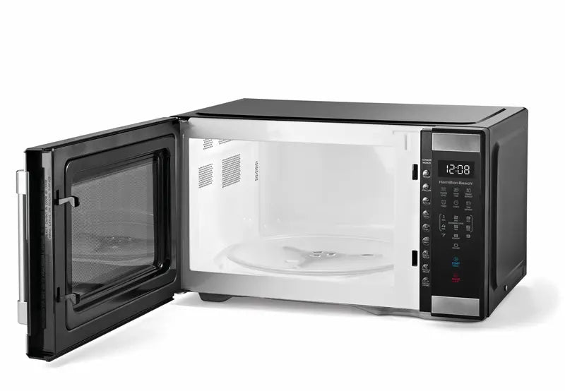 Hamilton Beach 1.1 Cu Ft Countertop Microwave  1000W, Sensor Cooking, Stainless Steel Design