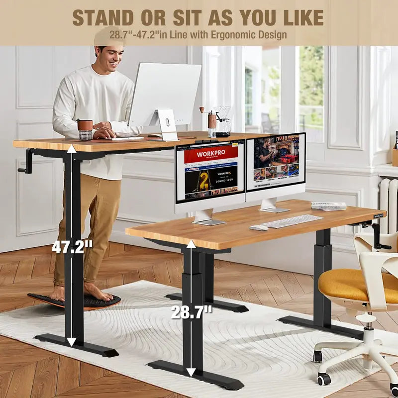 WORKPRO Adjustable Crank-Height Workbench  47.2″ x 23.6″, 300-LB Load Capacity