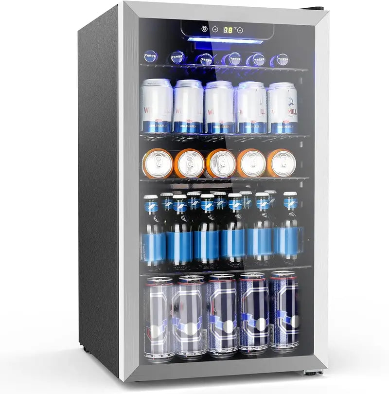Electactic 3.2 cu. ft. Beverage Cooler  130-Can Mini Fridge with Drink Refrigeration