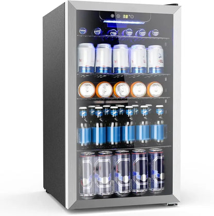 Electactic 3.2 cu. ft. Beverage Cooler  130-Can Mini Fridge with Drink Refrigeration