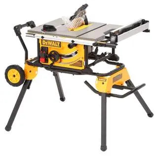 DEWALT DWE7491RS 10-Inch Jobsite Table Saw  Corded 15-Amp Saw with Rolling Stand and Precision Fence System