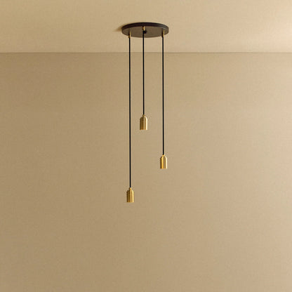 Triple Pendant in Brass