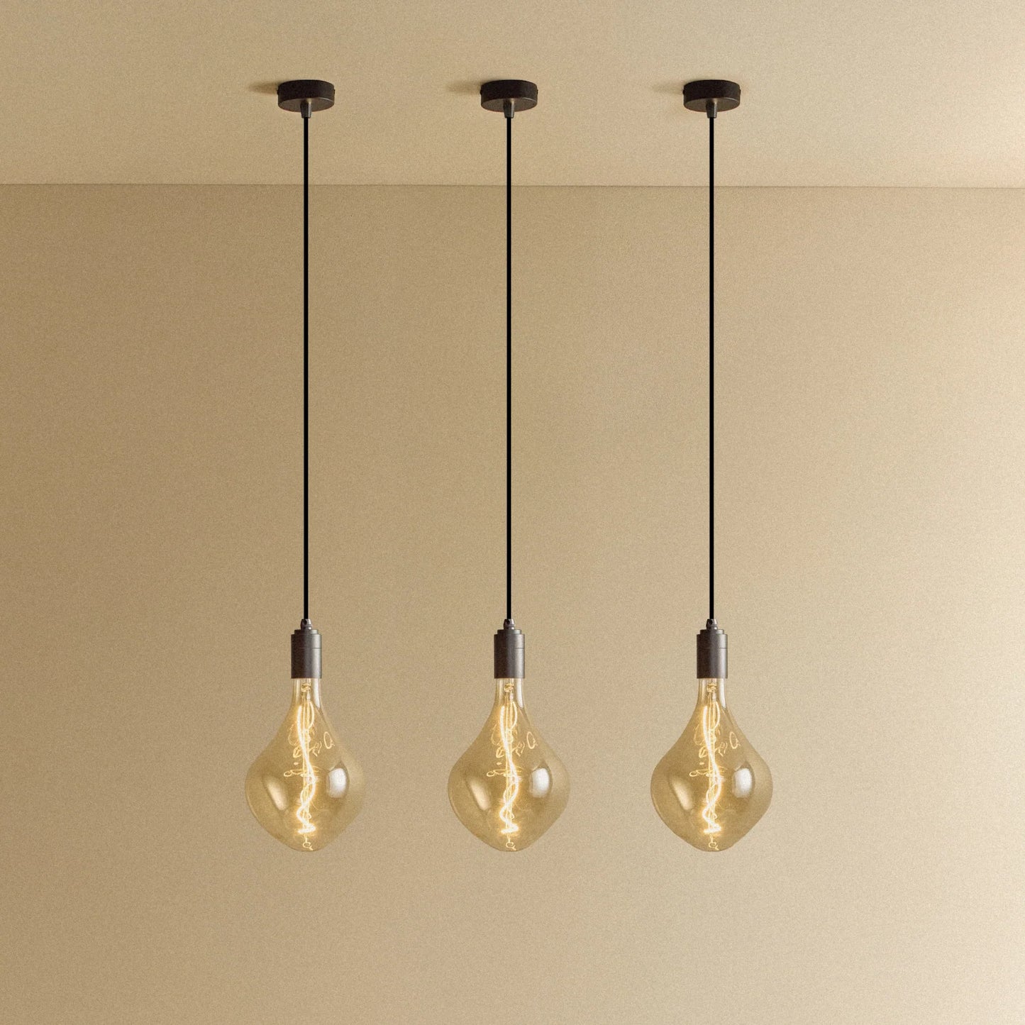 Voronoi II Pendant Light in Graphite - Set of 3