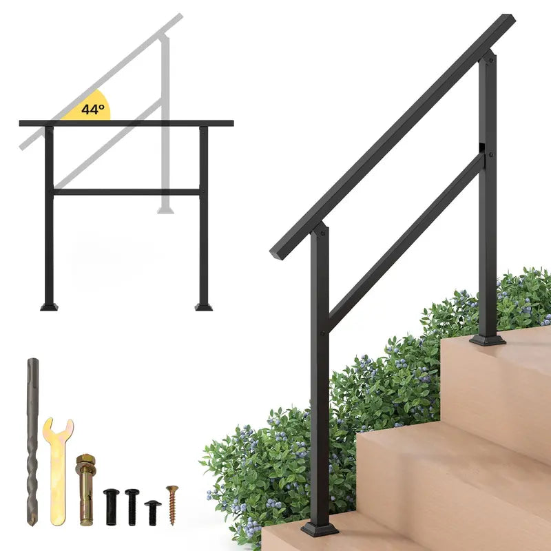 Compact Outdoor Metal Handrail for 03 Steps
