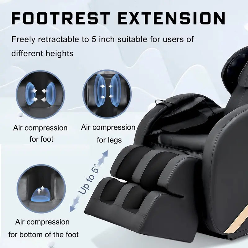 Molylex 2023 Small Massage Chair with Zero Gravity, Full Body Massage Chair with Heating, Airbags