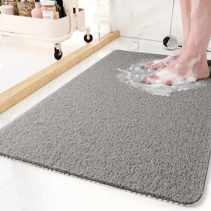 Non-Slip Shower Mat with Quick-Drain Texture and Secure Grip