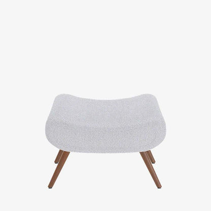 Fauteuil avec repose-pieds bouclé