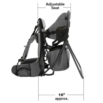 ClevrPlus All-Terrain Baby Backpack Carrier with Adjustable Seat and Ventilated Back Support