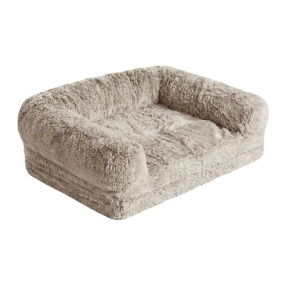 Portable Memory Foam Pet Bed with Spacious Round Sleeping Platform